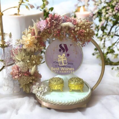 Engagement Ring Platter with Dry Flowers